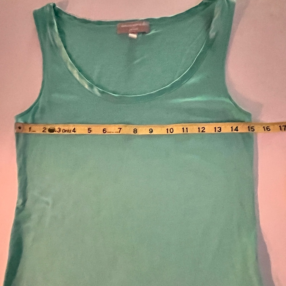 Banana Republic Womens Luxe Touch Tank Top Size S Green Satin Trim - Picture 6 of 7